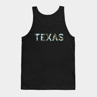 Cowhide "Texas" Letters Tank Top